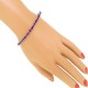 Amethyst Link Bracelet Sterling Silver, 11.48cttw 6x4MM