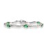 Created Emerald and Genuine Diamond Bracelet Sterling Silver, 3.78cttw