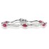 Created Ruby and Genuine Diamond Bracelet Sterling Silver, 3.77cttw