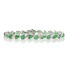 Natural Emerald and Diamond Bracelet Sterling Silver, 5.32cttw