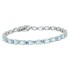 Genuine Aquamarine and Diamond Bracelet 10Kt White Gold 8.28cttw