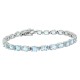 Genuine Aquamarine and Diamond Bracelet 10Kt White Gold 8.28cttw