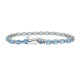 Genuine Blue Topaz Diamond Bracelet 14Kt White Gold 11.81 ct.t.w.