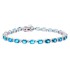 Genuine Blue Topaz Diamond Bracelet 14Kt White Gold 11.81 ct.t.w.