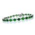 Genuine Chrome Diopside and Diamond Bracelet 10Kt White Gold 11.82 ct.t.w.