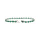 Genuine Emerald Diamond Bracelet Sterling Silver 8.51 ct.t.w.