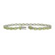 Genuine Peridot and Diamond Bracelet 14Kt White Gold 11.18 ct.t.w.