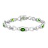 Genuine Chrome Diopside Infinity Bracelet, Sterling Silver, 2.85cttw 6x4MM