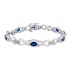 Sapphire Infinity Bracelet Sterling Silver, 3.08cttw 6x4 MM