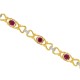 Genuine Ruby Bracelet Sterling Silver, 4.70cttw 5MM 