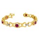 Genuine Ruby Bracelet Sterling Silver, 4.70cttw 5MM 