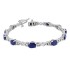 Genuine Sapphire Infinity Bracelet Sterling Silver, 6.57cttw 6x4MM