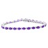 Genuine Amethyst and Diamond Bracelet 14Kt White Gold 5.87 ct.t.w