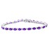 Genuine Amethyst and Diamond Bracelet 14Kt White Gold 5.87 ct.t.w