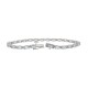 Genuine Aquamarine and Diamond Bracelet 14Kt White Gold 5.87cttw