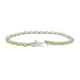 Peridot and Diamond Bracelet 14Kt White Gold 8.48 ct.t.w