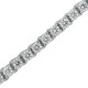 Cubic Zirconia Heavy Sterling Silver Bracelet, 9.44cttw  