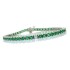 Natural Emerald Tennis Bracelet 14Kt White Gold 4.31 ct.t.w
