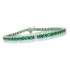 Natural Emerald Tennis Bracelet 14Kt White Gold 4.31 ct.t.w