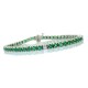 Natural Emerald Tennis Bracelet 14Kt White Gold 4.31 ct.t.w
