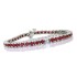 Genuine Ruby Tennis Bracelet 14Kt White Gold 4.95 ct.t.w