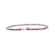 Genuine Ruby Tennis Bracelet 14Kt White Gold 4.95 ct.t.w