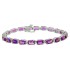 Amethyst and Diamond Bracelet 10Kt White Gold, 12.13cttw Emerald Cut 