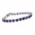 Genuine Amethyst Diamond Bracelet Sterling Silver 17.28 ct.t.w