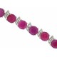 Genuine Ruby Diamond Bracelet 14kt White Gold 17.17 ct.t.w