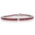 Created Ruby and Cubic Zirconia Bracelet Sterling Silver, 13.95cttw 4MM 