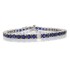 Created Sapphire and Cubic Zirconia Bracelet Sterling Silver, 16.94cttw 4MM  