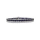 Blue Sapphire Bracelet 14Kt White Gold, 14.67cttw 4MM