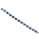 Sapphire and Diamond Bracelet 14Kt White Gold, 14.12cttw 5MM Round 