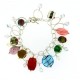 Swarovski Crystals and Glass Beads Bracelet Sterling Silver