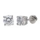 2 Carat TW Round Diamond Stud Earrings in 14Kt White Gold