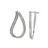 Cubic Zirconia Hoop Earrings Rhodium Over Sterling Silver 