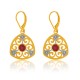 Lab Created Ruby Dangle Earrings Sterling Silver