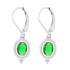 Chrome Diopside and Cubic Zirconia Earrings in Sterling Silver