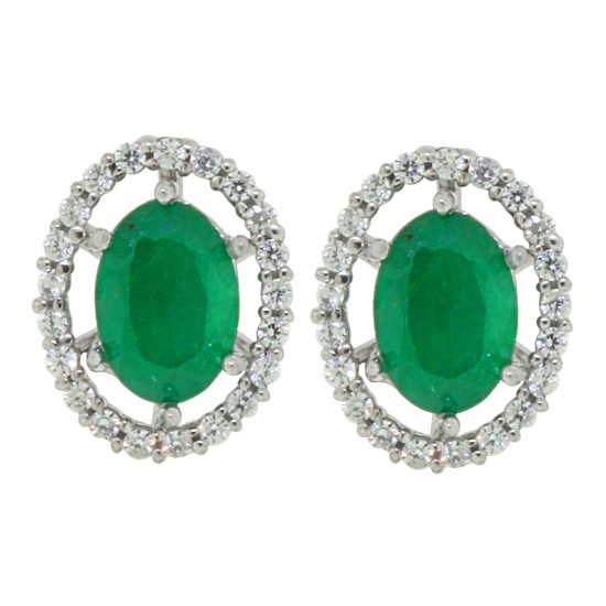  Cubic Zirconia Earring jackets in Sterling Silver