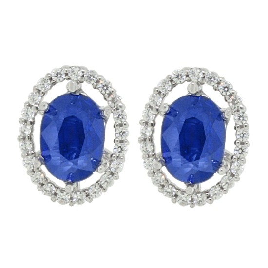  Cubic Zirconia Earring jackets in Sterling Silver