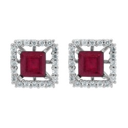  Cubic Zirconia Earring jackets in Sterling Silver