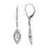 Cubic Zirconia Dangle Earrings Rhodium Over Sterling Silver 