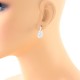 1/2 carat Diamond Drop Earrings in 14Kt White Gold