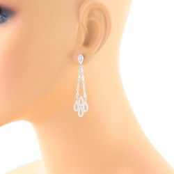 Diamond Drop and Dangle Earrings in 14Kt White Gold