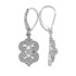 Cubic Zirconia Dangle Earrings Rhodium Over Sterling Silver 