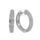 Cubic Zirconia Hoop Earrings Rhodium Over Sterling Silver 