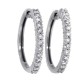 1ct Diamond Hoop Earrings in 14kt White Gold