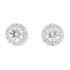 Cubic Zirconia Halo Stud Earrings Sterling Silver