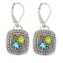 Blue Topaz Peridot Citrine Multi Gemstone Earrings Sterling Silver