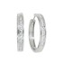 Cubic Zirconia Huggie Hoop Earrings in Sterling Silver